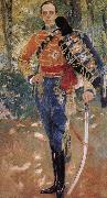 Joaquin Sorolla King Alphonse XIII of uniform cable Spain oil painting artist